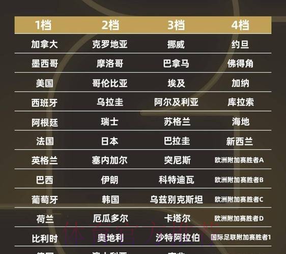 2026世界杯排名分析